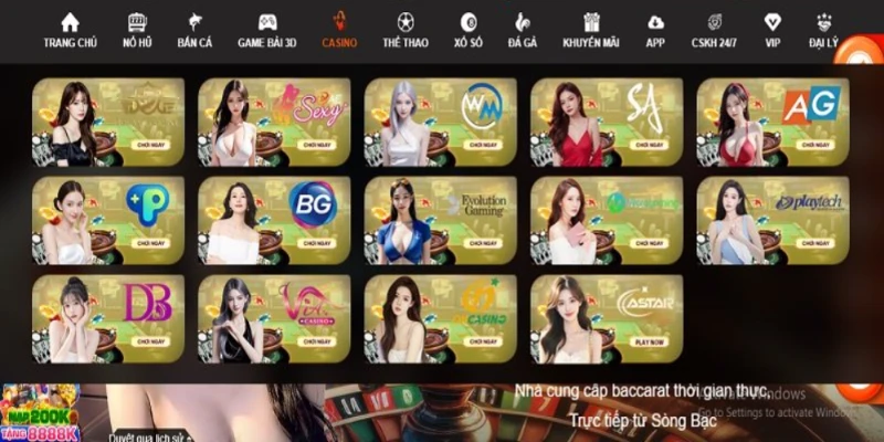 Các trò chơi tại Casino U888 được đến từ những nhà phát hành nổi tiếng